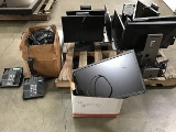 Pallet of dell computer monitors with toshiba phone system