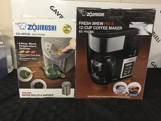 Zojirushi water boiler, zojirushi coffee maker Cdjwc40, ecygc120