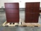 Two wooden four drawers file cabinets