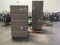 Five drawer metal cabinet with metal cabinet