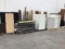 13 pallets of assorted metal desks with panels and metal file cabinets