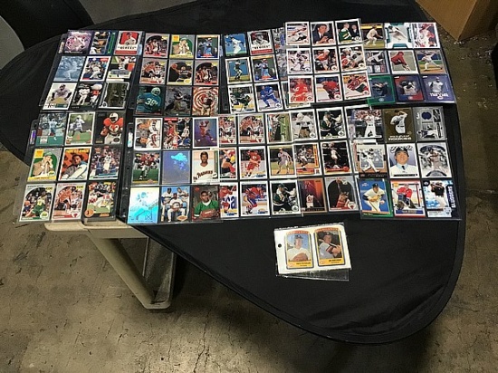 Assorted sports playing cards