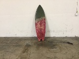 Green/red chemistry brand surfboard