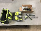 Ryobi nail gun with craftsman toolset