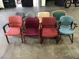 Eight assorted lobby chairs