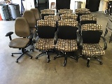 Twelve assorted office chairs