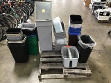 Pallet of mini trash bins