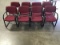 8 red lobby chairs