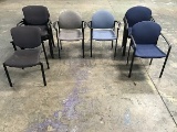 Ten assorted lobby chairs