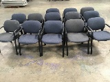 13 blue lobby chairs
