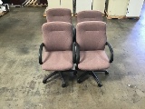 Four office chairs