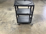 Black mini tv cart
