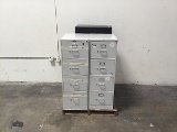 Two two drawer file cabinets with two four drawer cabinets