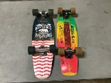 Green/yellow/red skateboard, kryptonics skateboard