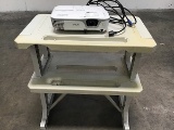 Epson projector, plastic desk