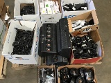 Pallet of handheld radios, batteries, chargers