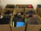 9 boxes of backpacks