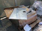 PALLET OF ENGINE FANS, MIRRORS