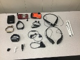 Electronics Fitness tracker, earphones, cameras