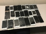 24 Cellphones possibly locked, no chargers, some damage Samsung, iphone,
