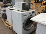 KENMORE FRONT LOAD WASHER, MICROWAVE