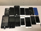 Cellphones, possibly locked, some damage, Unknown activation status iPhones