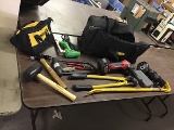 Tools, tool bags Grinder, hammer,