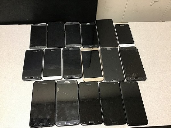 17 Samsung cellphones possibly locked, some damage, Unknown activation status