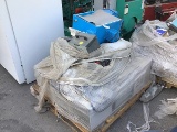 PALLET OF SHRINK WRAPPER, BATTERY CHARGERS