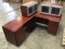 Office desk with two mini hutches