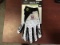 White and Black football gloves