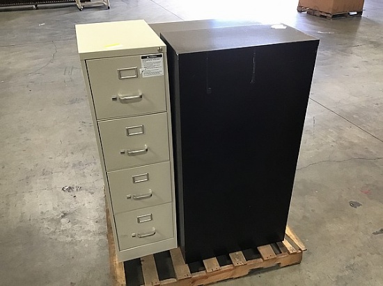 3 metal file cabinets