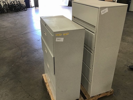 2 metal file cabinets