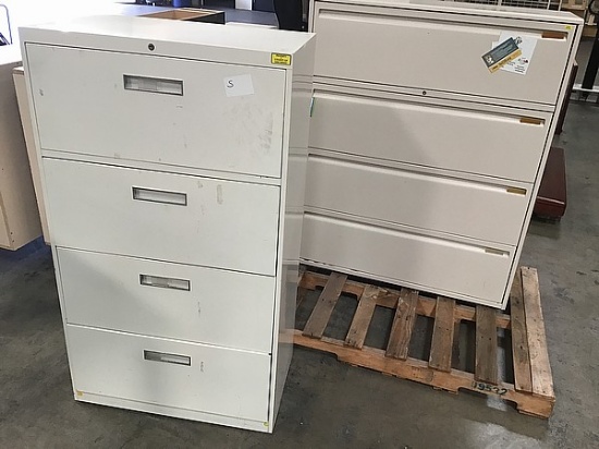 2 metal file cabinets