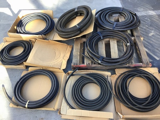 8 different size Gates bulks hydraulic hoses