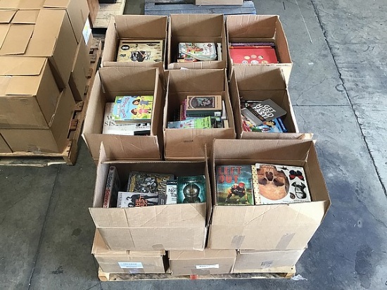 Pallet of assorted library books