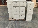 4 metal 4 drawer file cabinets