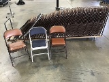 Cart with 50 folding chairs