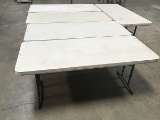 5 plastic folding tables