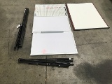 4 office whiteboards with projector screen With cork boards