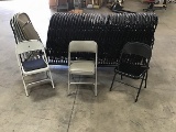 Cart with 45 folding chairs