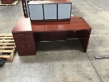 Office desk with single hutch