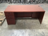 Single wood office desk