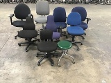 9 assorted office chairs