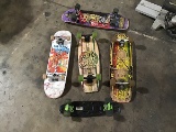 5 skateboards