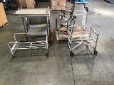 Pallet with metal carts, pallet with metal table and metal stand