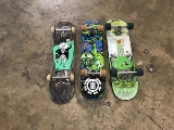 Blue/Green skateboard, green skateboard, Slappy’s skateboard