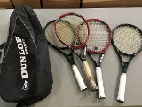 Tennis racquets and bag