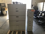2 five drawer HON file cabinets