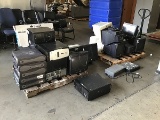2 pallets of assorted monitors, DVD player Pc towers